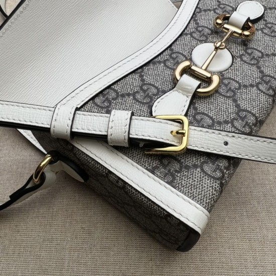 Replica Gucci Horsebit 1955 mini bag 699296 White Replica Gucci Horsebit 1955 mini bag 699296 White