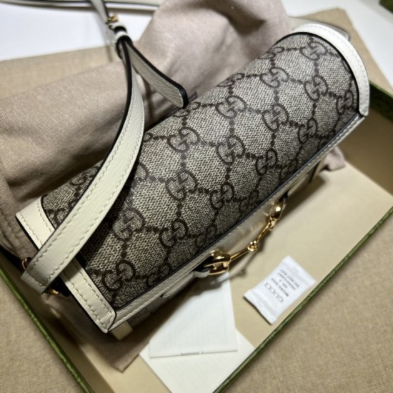 Replica Gucci Horsebit 1955 mini bag 699296 White Replica Gucci Horsebit 1955 mini bag 699296 White