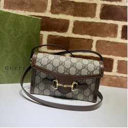 Fake Gucci Horsebit 1955 mini bag 699296 Brown Replica