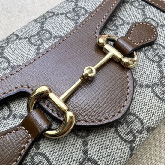 Fake Gucci Horsebit 1955 mini bag 699296 Brown Replica
