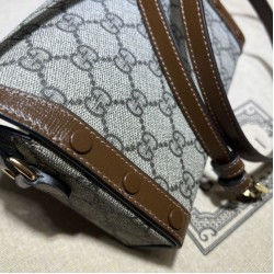 Fake Gucci Horsebit 1955 mini bag 699296 Brown Replica
