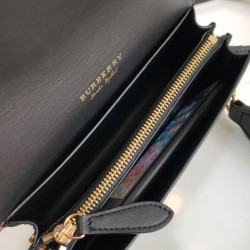 Replica Burberry Small Buckle Crossbody Bag Black