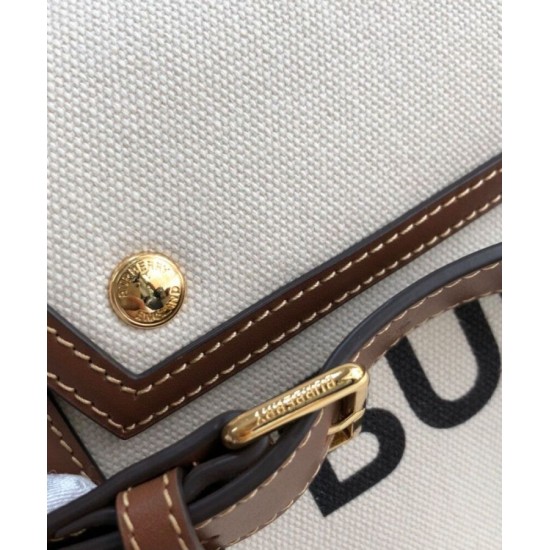 Replica Burberry Medium Two-tone Canvas and Leather Pocket Bag Coffee Fake Burberry Medium Two-tone Canvas and Leather Pocket Bag Coffee Replica
