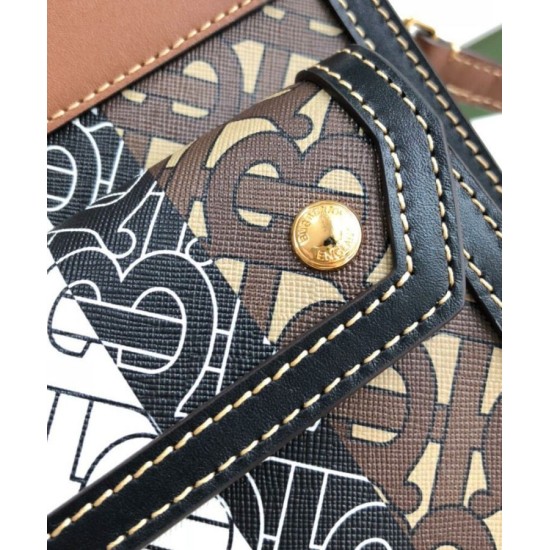 Replica Burberry Mini Monogram Stripe E-canvas Pocket Bag Coffee Fake Burberry Mini Monogram Stripe E-canvas Pocket Bag Coffee Replica