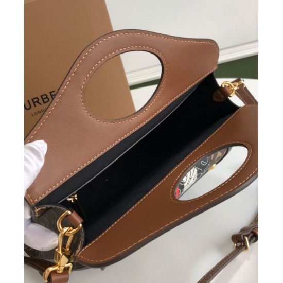 Replica Burberry Mini Monogram Stripe E-canvas Pocket Bag Coffee Fake Burberry Mini Monogram Stripe E-canvas Pocket Bag Coffee Replica