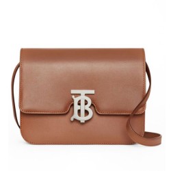 Replica Burberry Small Leather TB Bag Coffee