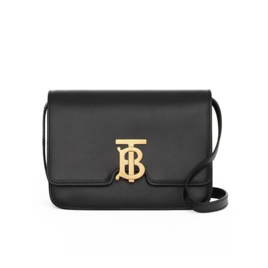 Fake Burberry Small Leather TB Bag Black Replica Replica Burberry Small Leather TB Bag Black