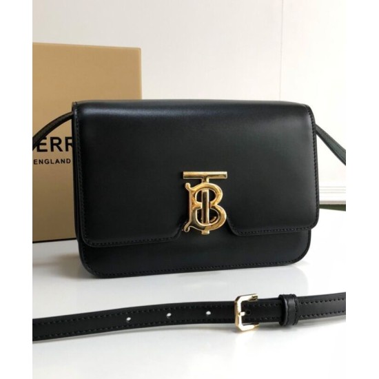 Fake Burberry Small Leather TB Bag Black Replica Replica Burberry Small Leather TB Bag Black