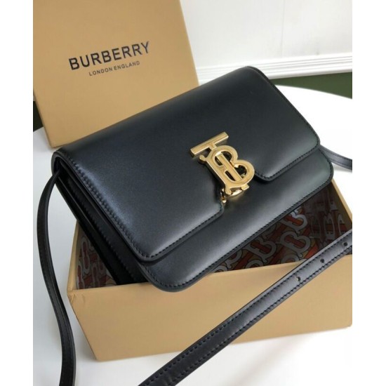 Fake Burberry Small Leather TB Bag Black Replica Replica Burberry Small Leather TB Bag Black