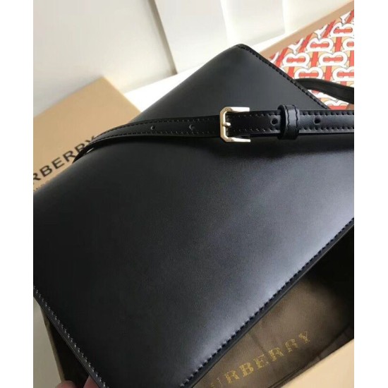 Fake Burberry Small Leather TB Bag Black Replica Replica Burberry Small Leather TB Bag Black