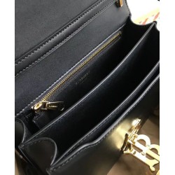 Fake Burberry Small Leather TB Bag Black Replica Replica Burberry Small Leather TB Bag Black