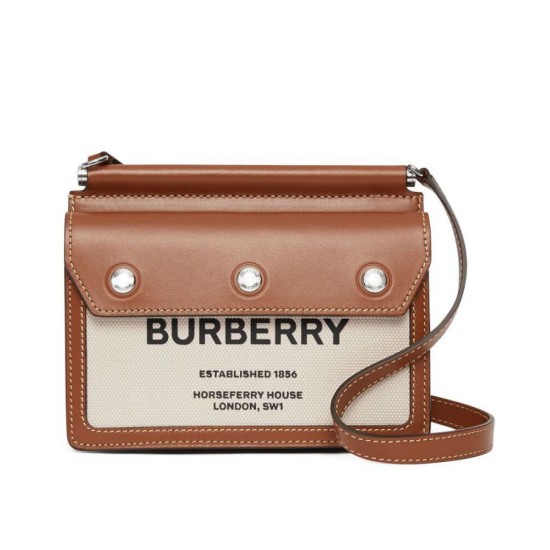 Replica Burberry Mini Horseferry Print Title Bag with Pocket Detail Coffee Replica Burberry Mini Horseferry Print Title Bag with Pocket Detail Coffee