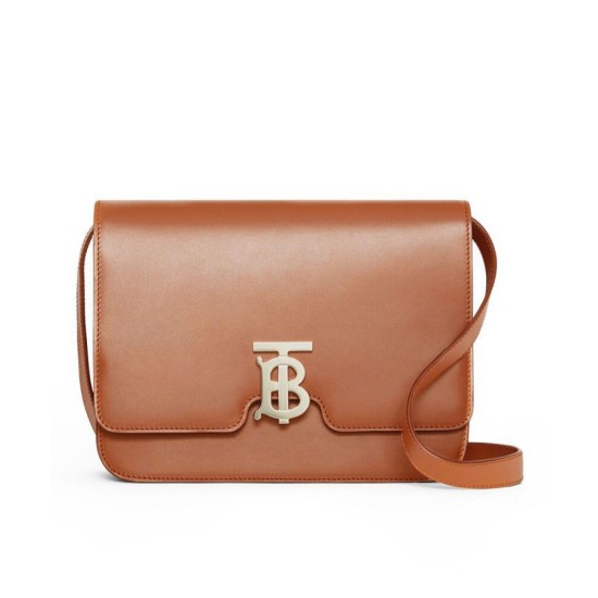 Fake Burberry Medium Leather TB Bag Coffee Replica Replica Burberry Medium Leather TB Bag Coffee