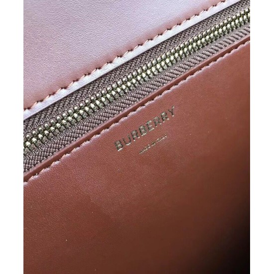 Fake Burberry Medium Leather TB Bag Coffee Replica Replica Burberry Medium Leather TB Bag Coffee
