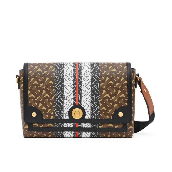Replica Burberry Monogram Stripe E-canvas Note Crossbody Bag Coffee Replica Burberry Monogram Stripe E-canvas Note Crossbody Bag Coffee