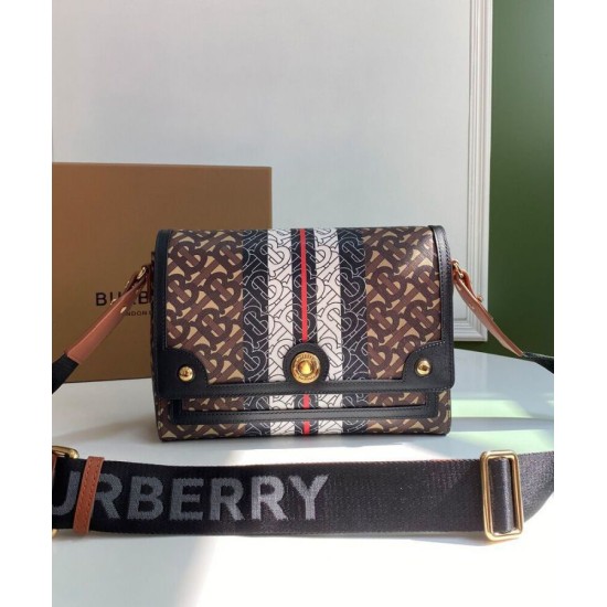 Replica Burberry Monogram Stripe E-canvas Note Crossbody Bag Coffee Replica Burberry Monogram Stripe E-canvas Note Crossbody Bag Coffee