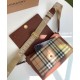 Replica Burberry Leather and Vintage Check Note Crossbody Bag Coffee Replica Burberry Leather and Vintage Check Note Crossbody Bag Coffee
