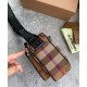 Replica Burberry Check Cotton Crossbody Bag Coffee Fake Burberry Check Cotton Crossbody Bag Coffee Replica