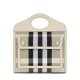 Fake Burberry Mini Check Canvas and Leather Pocket Bag Cream Replica Replica Burberry Mini Check Canvas and Leather Pocket Bag Cream