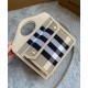 Fake Burberry Mini Check Canvas and Leather Pocket Bag Cream Replica Replica Burberry Mini Check Canvas and Leather Pocket Bag Cream