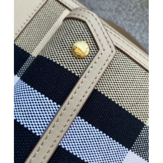 Fake Burberry Mini Check Canvas and Leather Pocket Bag Cream Replica Replica Burberry Mini Check Canvas and Leather Pocket Bag Cream