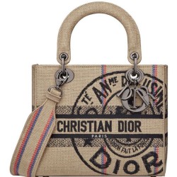 Replica Christian Dior Medium Lady d-Lite Bag Apricot