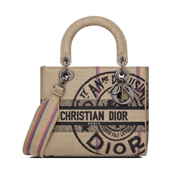 Fake Christian Dior Medium Lady d-Lite Bag Apricot Replica Replica Christian Dior Medium Lady d-Lite Bag Apricot