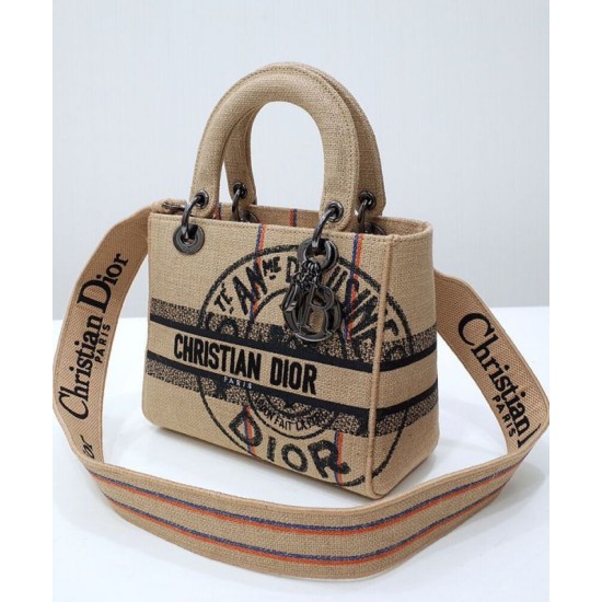 Fake Christian Dior Medium Lady d-Lite Bag Apricot Replica Replica Christian Dior Medium Lady d-Lite Bag Apricot