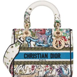 Replica Christian Dior Medium Lady D-Lite Bag Cream