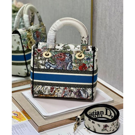 Replica Christian Dior Medium Lady D-Lite Bag Cream Replica Christian Dior Medium Lady D-Lite Bag Cream