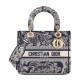 Fake Christian Dior Medium Lady D-Lite Bag Dark Blue Replica Fake Christian Dior Medium Lady D-Lite Bag Dark Blue Replica
