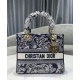 Fake Christian Dior Medium Lady D-Lite Bag Dark Blue Replica Fake Christian Dior Medium Lady D-Lite Bag Dark Blue Replica