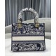 Fake Christian Dior Medium Lady D-Lite Bag Dark Blue Replica Fake Christian Dior Medium Lady D-Lite Bag Dark Blue Replica