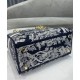Fake Christian Dior Medium Lady D-Lite Bag Dark Blue Replica Fake Christian Dior Medium Lady D-Lite Bag Dark Blue Replica