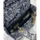 Fake Christian Dior Medium Lady D-Lite Bag Dark Blue Replica Fake Christian Dior Medium Lady D-Lite Bag Dark Blue Replica