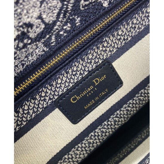 Fake Christian Dior Medium Lady D-Lite Bag Dark Blue Replica Fake Christian Dior Medium Lady D-Lite Bag Dark Blue Replica