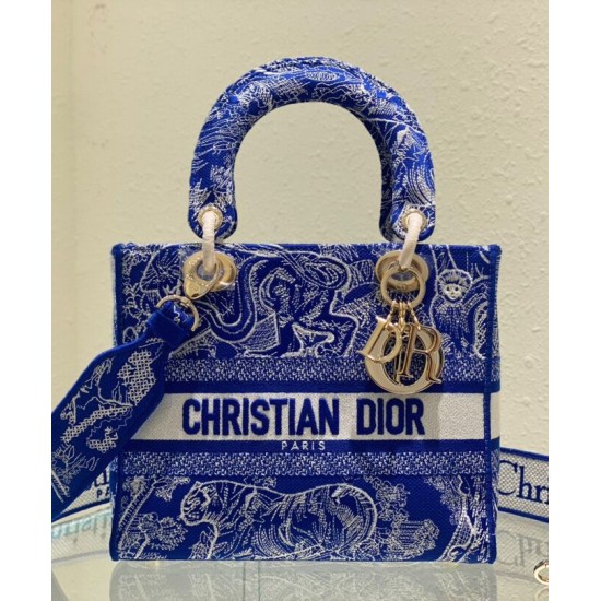 Fake Christian Dior Medium Lady d-Lite Bag Dark Blue Replica Replica Christian Dior Medium Lady d-Lite Bag Dark Blue