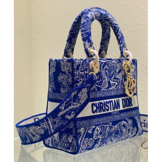 Fake Christian Dior Medium Lady d-Lite Bag Dark Blue Replica Replica Christian Dior Medium Lady d-Lite Bag Dark Blue