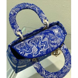 Fake Christian Dior Medium Lady d-Lite Bag Dark Blue Replica Replica Christian Dior Medium Lady d-Lite Bag Dark Blue