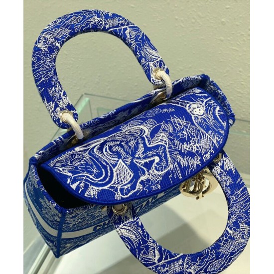 Fake Christian Dior Medium Lady d-Lite Bag Dark Blue Replica Replica Christian Dior Medium Lady d-Lite Bag Dark Blue