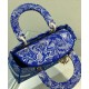 Fake Christian Dior Medium Lady d-Lite Bag Dark Blue Replica Replica Christian Dior Medium Lady d-Lite Bag Dark Blue