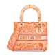 Replica Christian Dior Medium Lady d-Lite Bag Orange Replica Christian Dior Medium Lady d-Lite Bag Orange