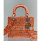 Replica Christian Dior Medium Lady d-Lite Bag Orange Replica Christian Dior Medium Lady d-Lite Bag Orange