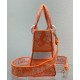 Replica Christian Dior Medium Lady d-Lite Bag Orange Replica Christian Dior Medium Lady d-Lite Bag Orange