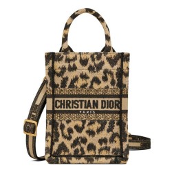 Replica Christian Dior Mini Dior Book Tote Phone Bag Coffee