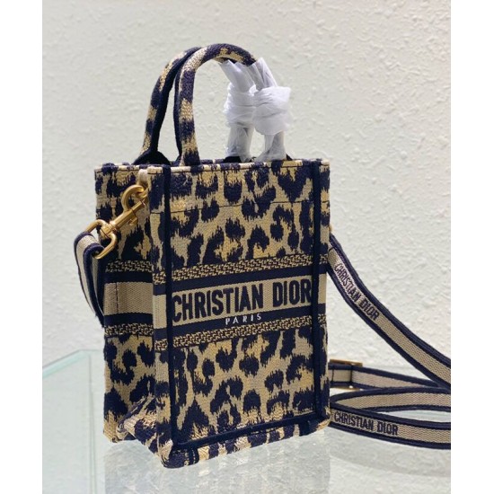 Replica Christian Dior Mini Dior Book Tote Phone Bag Coffee
