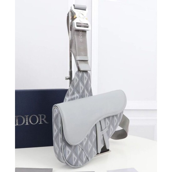 Replica Christian Dior Saddle Bag Gray Fake Christian Dior Saddle Bag Gray Replica