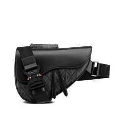 Fake Christian Dior Saddle Bag Black Replica