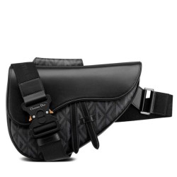 Fake Christian Dior Saddle Bag Black Replica