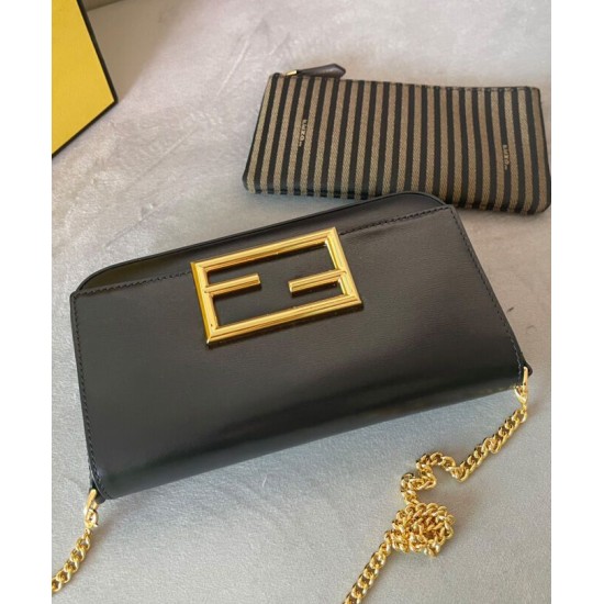 Replica Wallet On Chain With Pouches Black Replica Wallet On Chain With Pouches Black